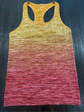 Gradient Racerback Tank Top in Yellow and Pink